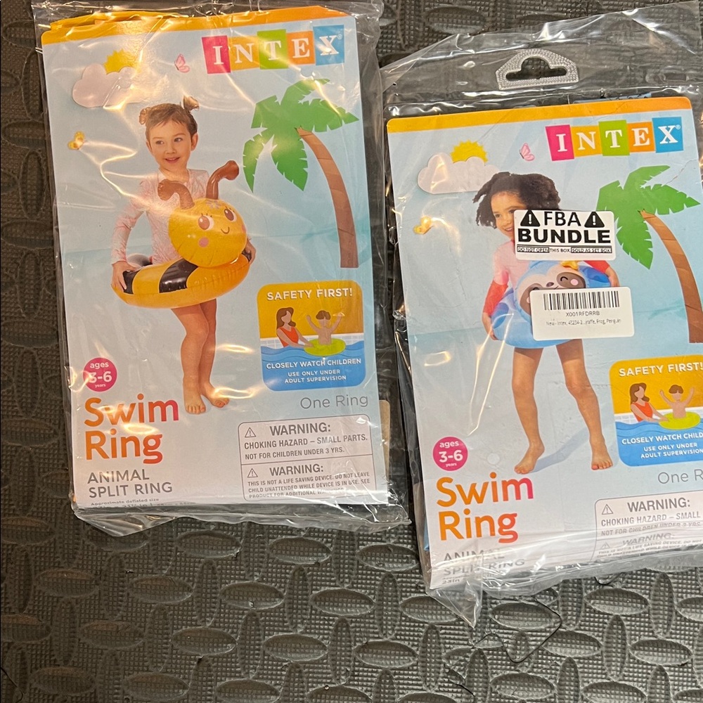 Intex Animal Split Ring Swim Ring Bundle